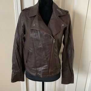 Leather Abercrombie moto jacket